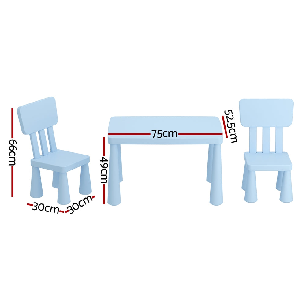 Keezi Kids Table and Chairs Set - Blue