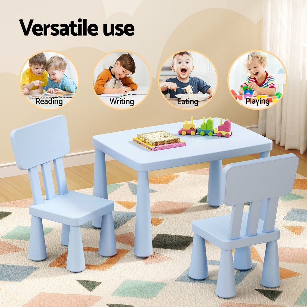 Keezi Kids Table and Chairs Set - Blue