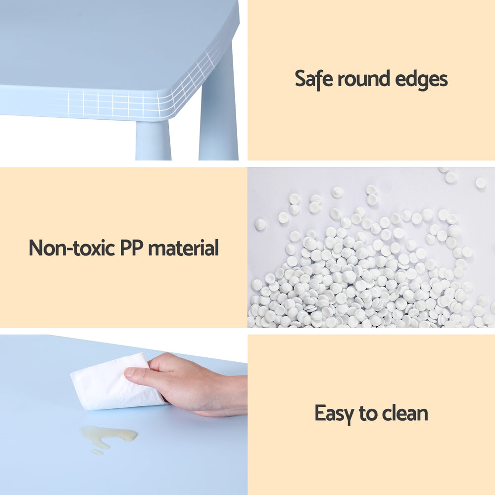 Keezi Kids Table and Chairs Set - Blue