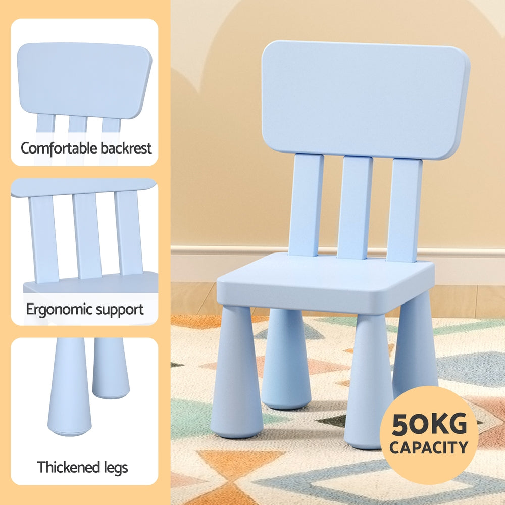 Keezi Kids Table and Chairs Set - Blue