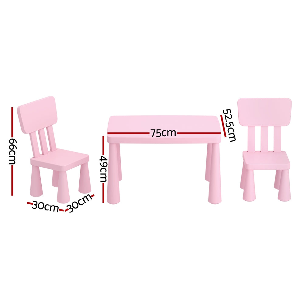 Keezi Kids Table and Chairs Set - Pink