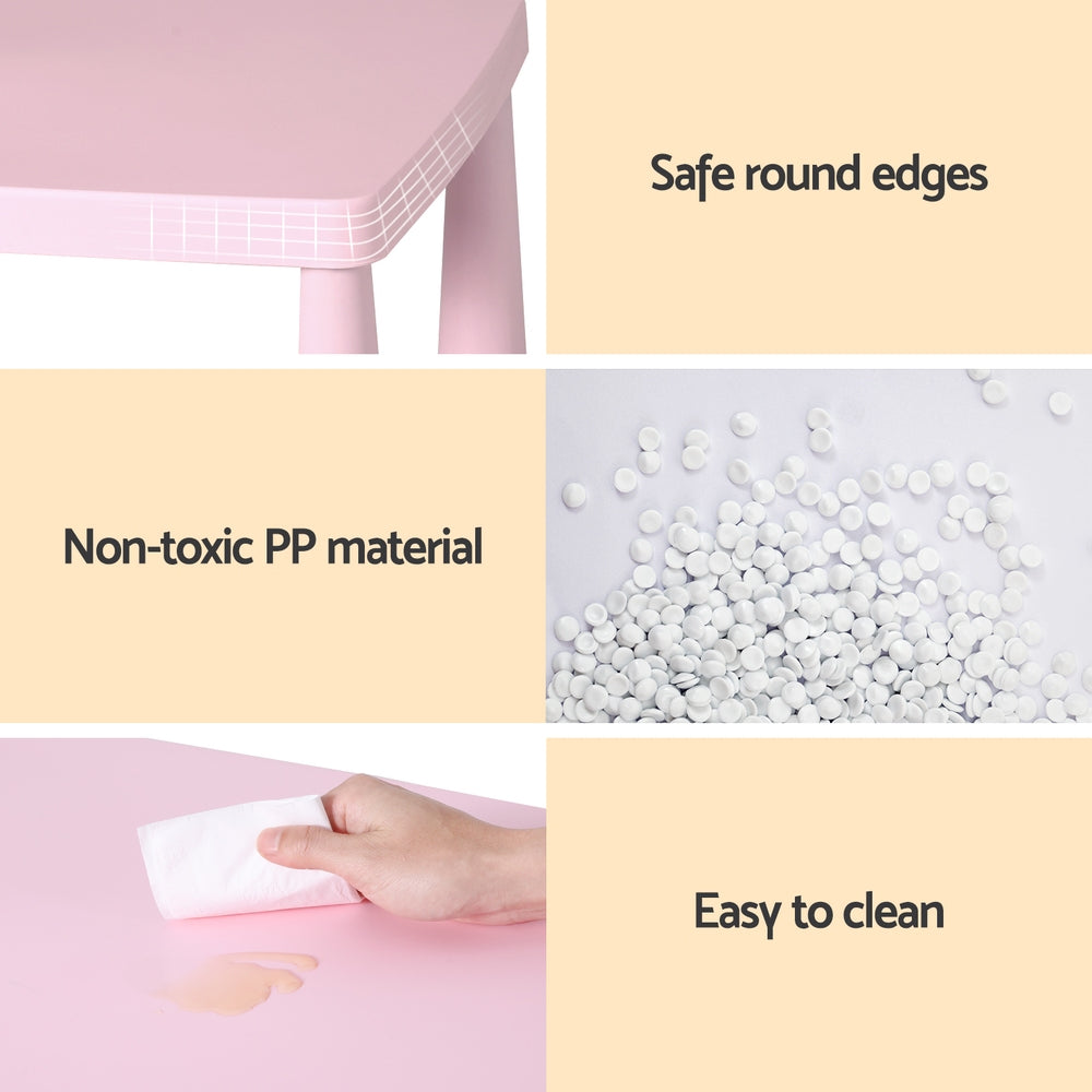 Keezi Kids Table and Chairs Set - Pink