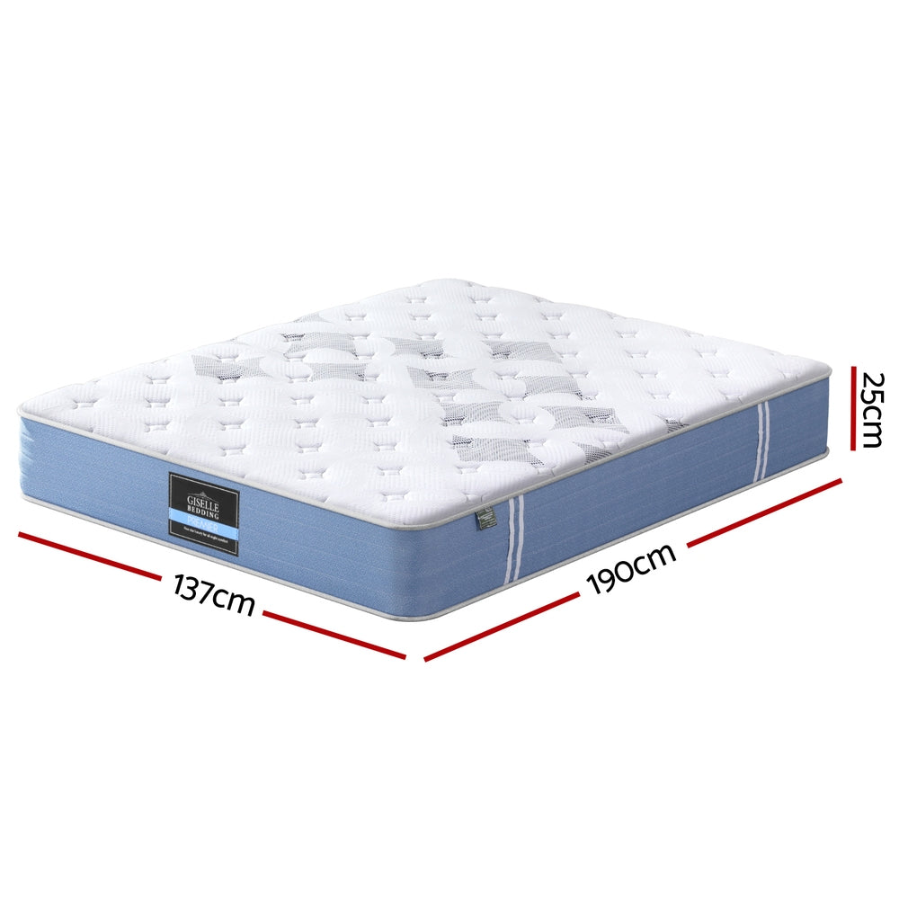 Giselle Snow Series, 25cm Pocket Spring Mattress - Double