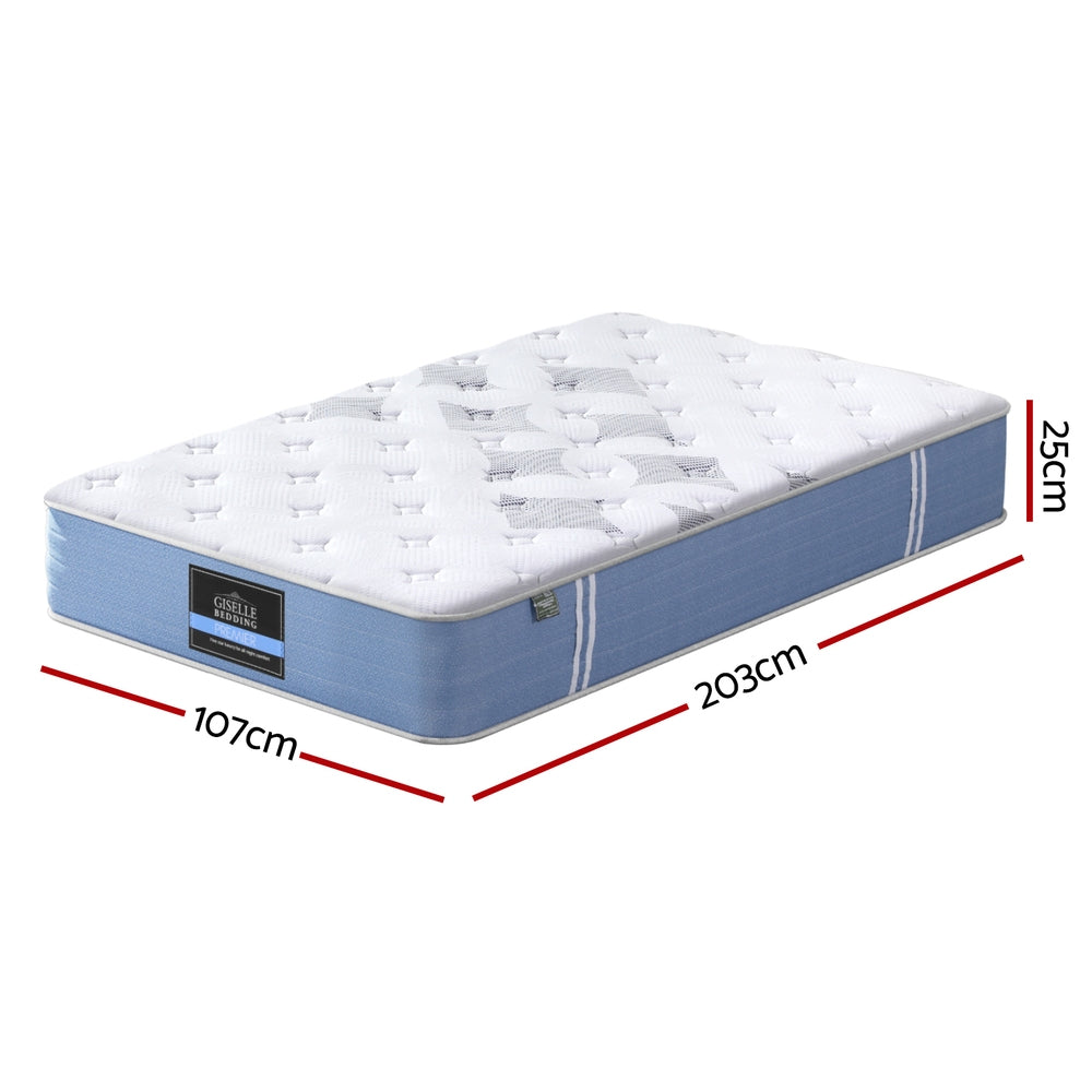 Giselle Snow Series, 25cm Pocket Spring Mattress - King Single