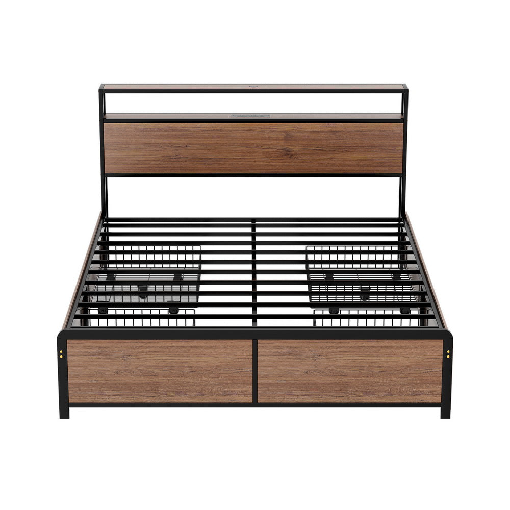 SKY Metal Bed Frame w/- drawers - Double