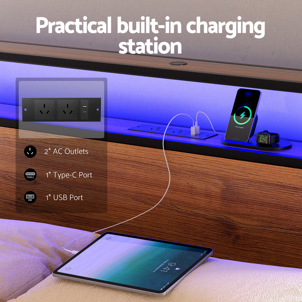 SKY Metal Bed Frame w/- drawers - Double