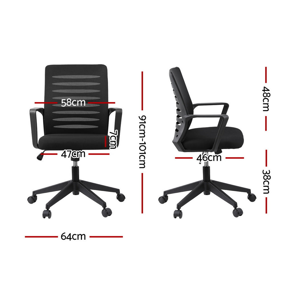 Artiss Ergonomic Office Chair with Lumbar Support - Black