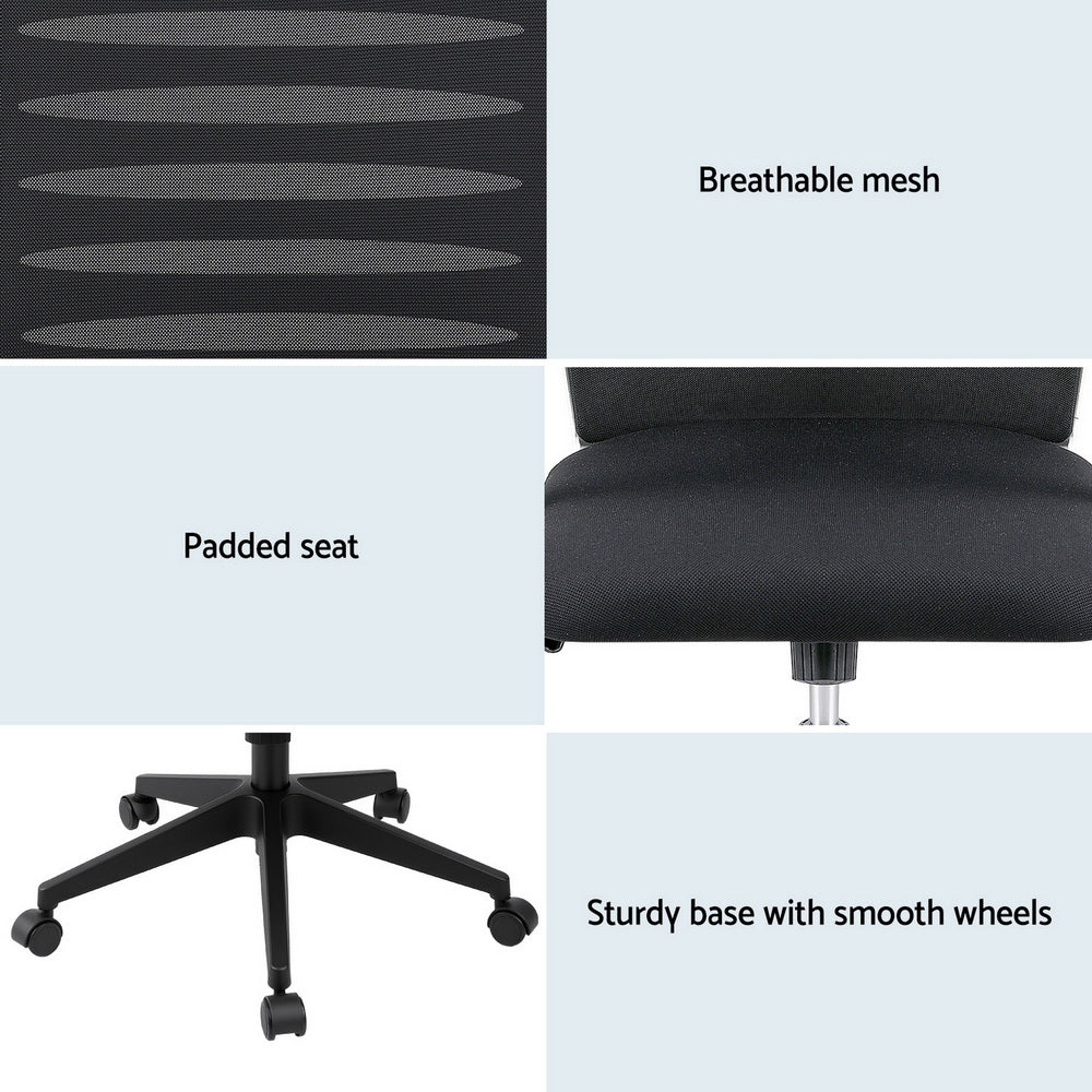 Artiss Ergonomic Office Chair with Lumbar Support - Black