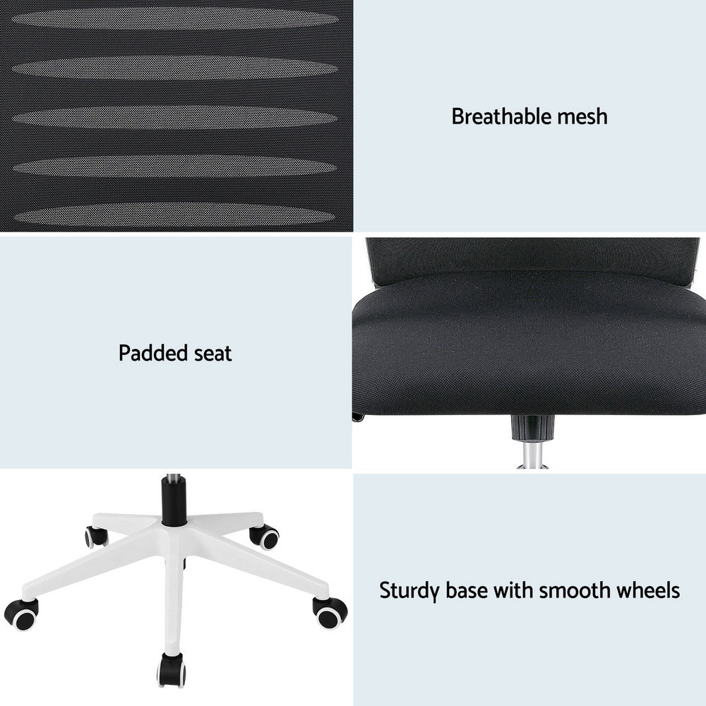 Artiss Ergonomic Office Chair - Black and White