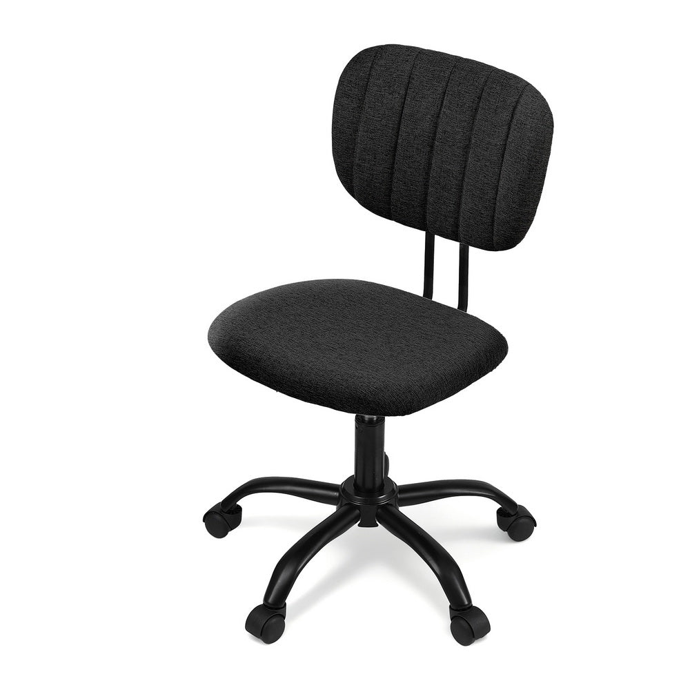 Artiss Armless Office Chair with Wheels - Black