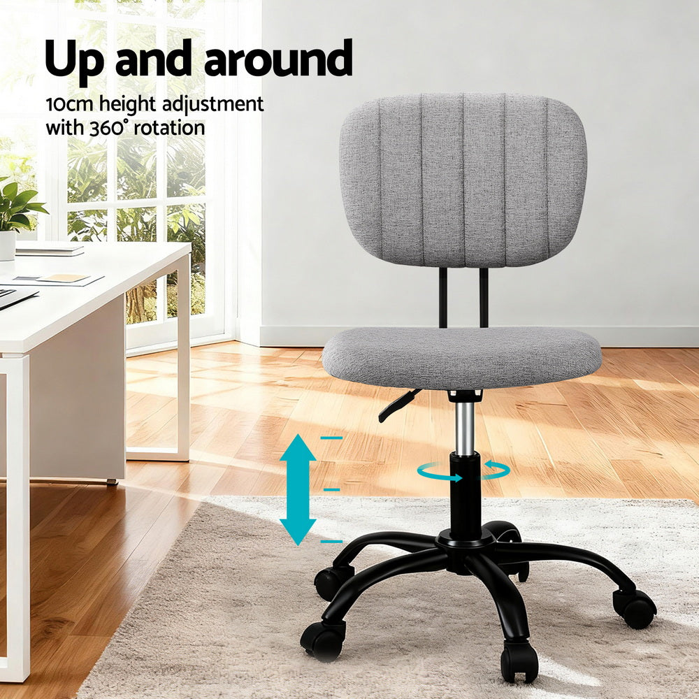 Artiss Armless Office Chair - Grey