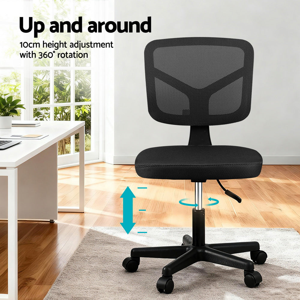 Artiss Armless Office Chair - Black