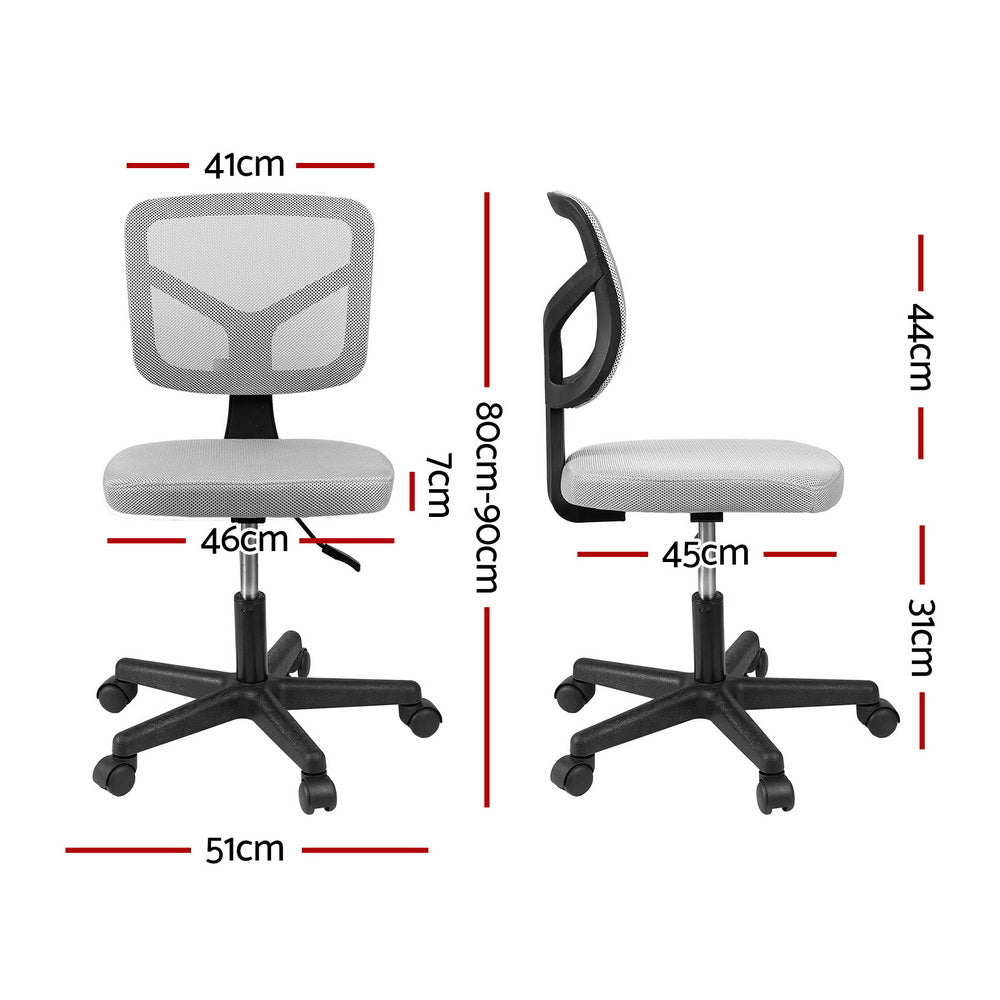 Artiss Armless Office Chair - Grey