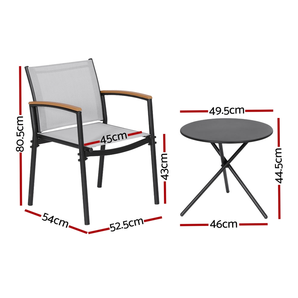 Gardeon 3PC Outdoor Bistro Set