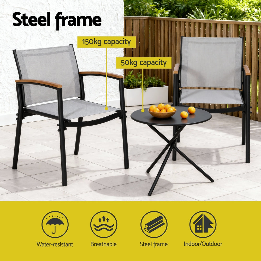 Gardeon 3PC Outdoor Bistro Set