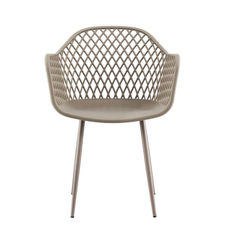 Gardeon 4 x Outdoor Dining Chairs - Coffee