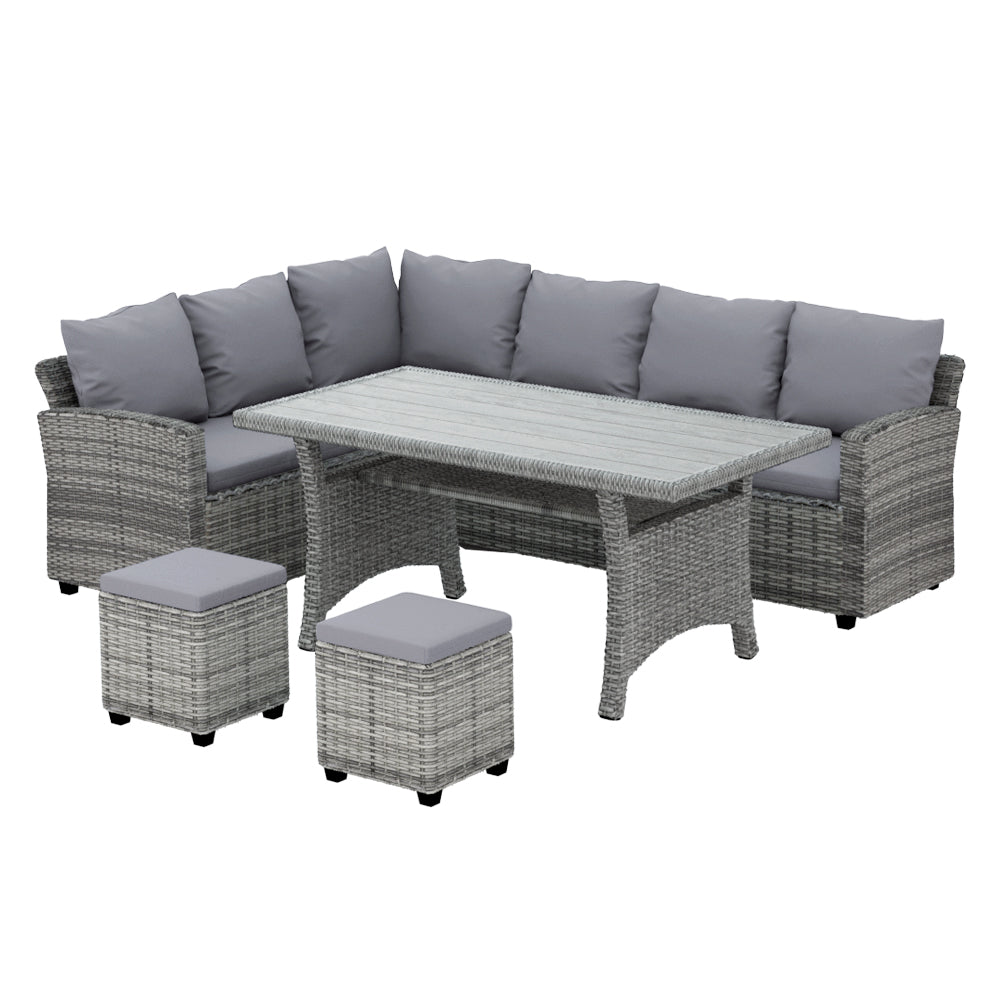 Gardeon Outdoor Wicker Dining Set - 8 Seater