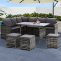 Gardeon Outdoor 9 Seater Sofa Set - Mixed Grey