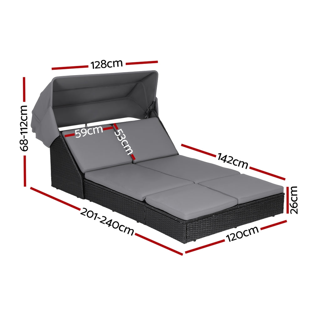 Gardeon 4-Position Adjustable Outdoor Daybed