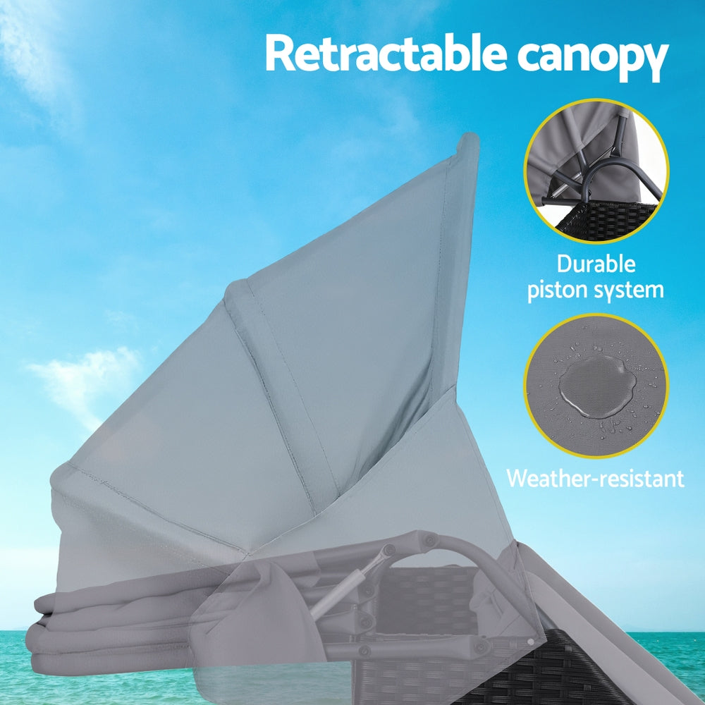 Gardeon 4-Position Adjustable Outdoor Daybed