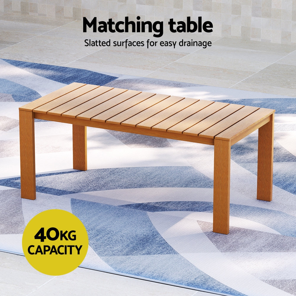 Gardeon 5-Seater Outdoor Sofa Set - Oak