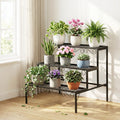 Indoor/Outdoor 3 Tier Plant Stand Metal Corner Plant Shelf Multiple Flower Holder Rack