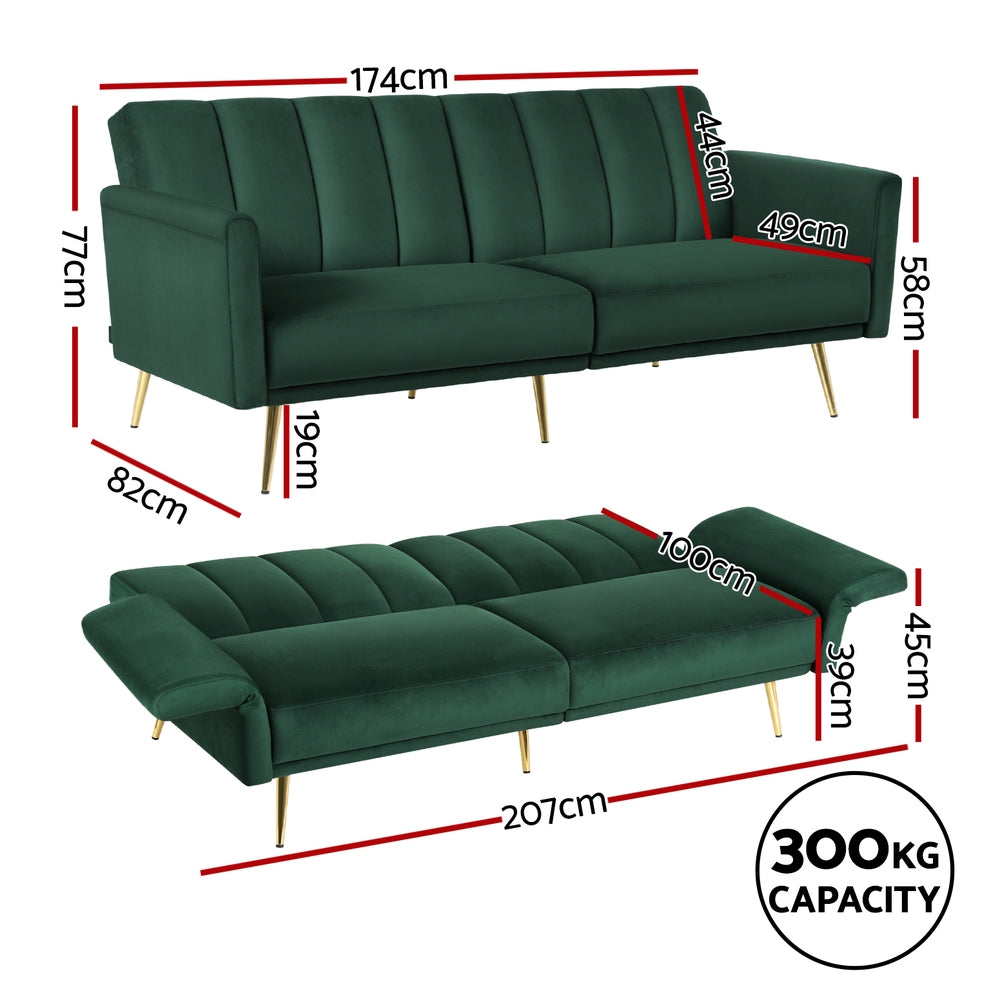 Artiss 3 Seater Sofa Bed
