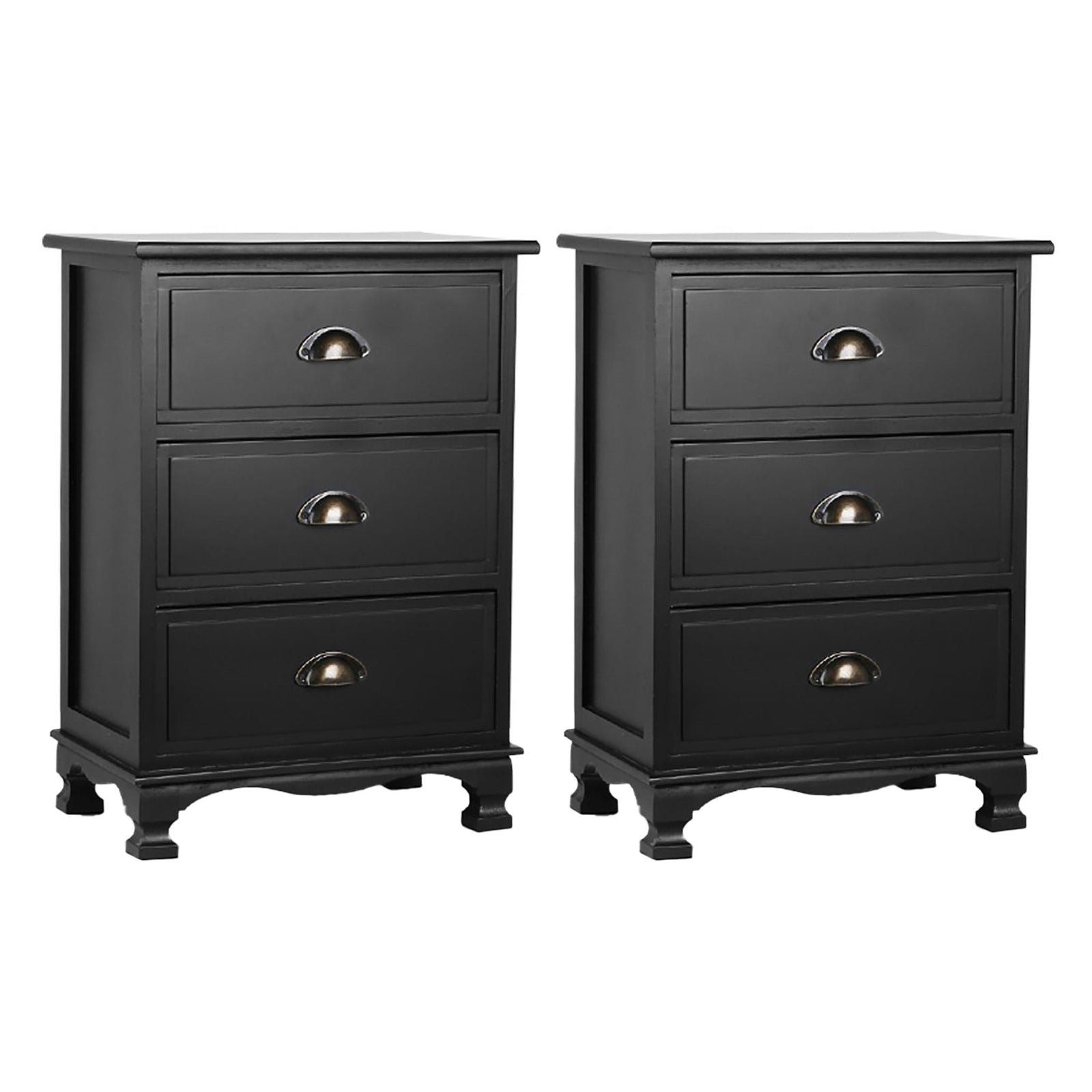 THYME Bedside Table x 2 - Black