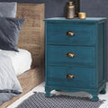THYME 3 Drawer Bedside Table - Vintage Blue