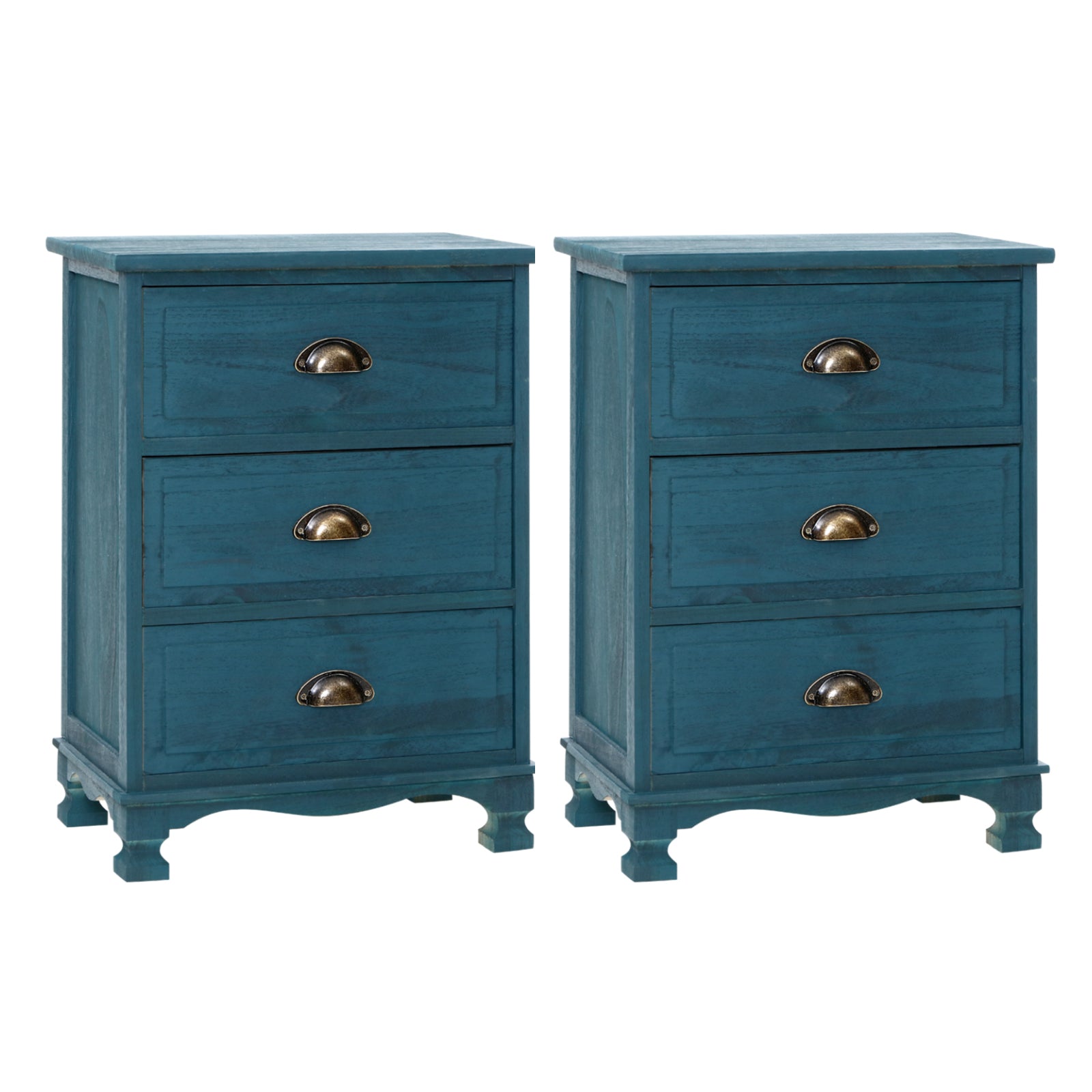 THYME Bedside Table x 2 - Vintage Blue