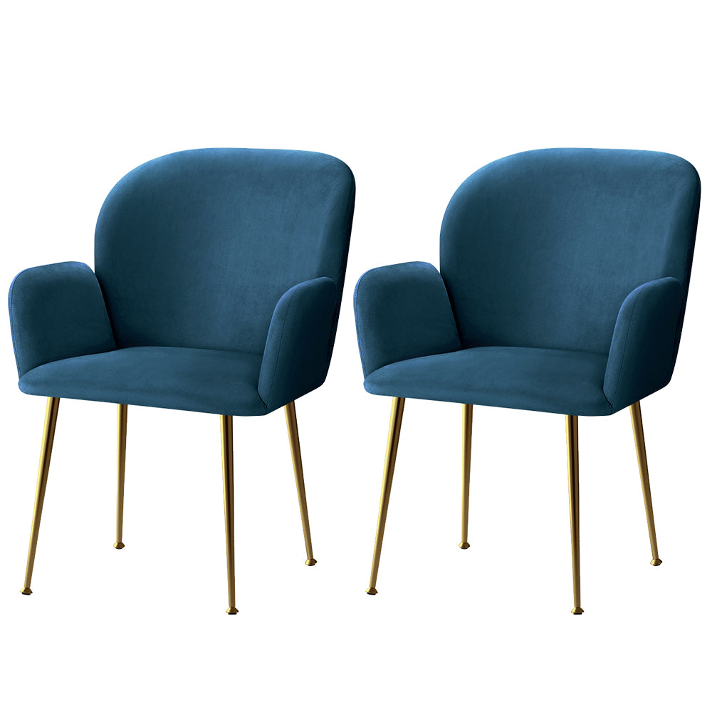 KYNSEE Dining Chairs, Set of 2 - Blue