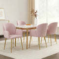 KYNSEE Dining Chairs, Set of 4 - Pink