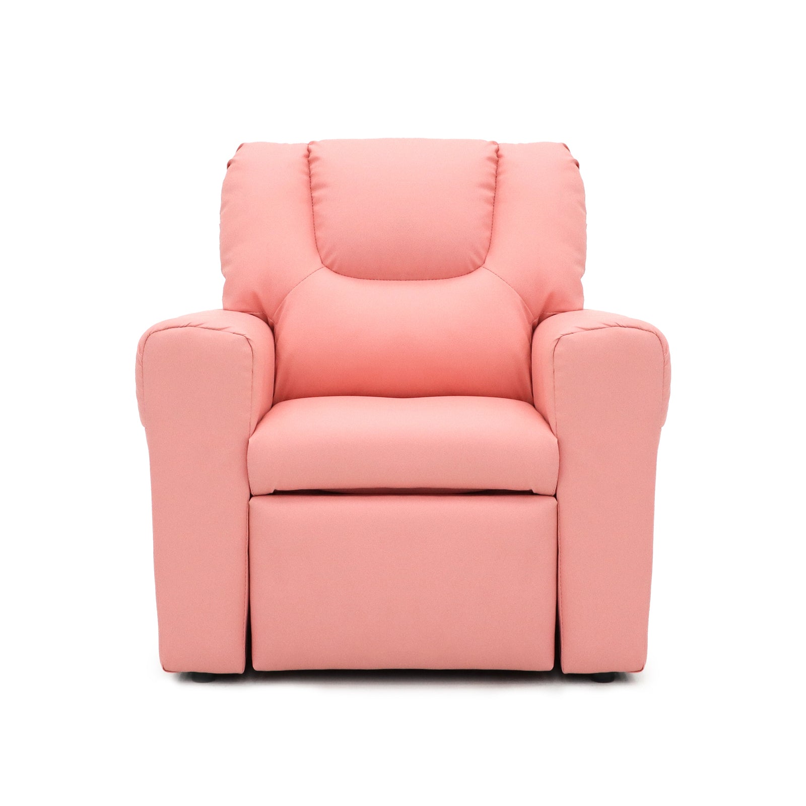 Kids Blue Recliner w/ Footrest & Cup Holder - Pink