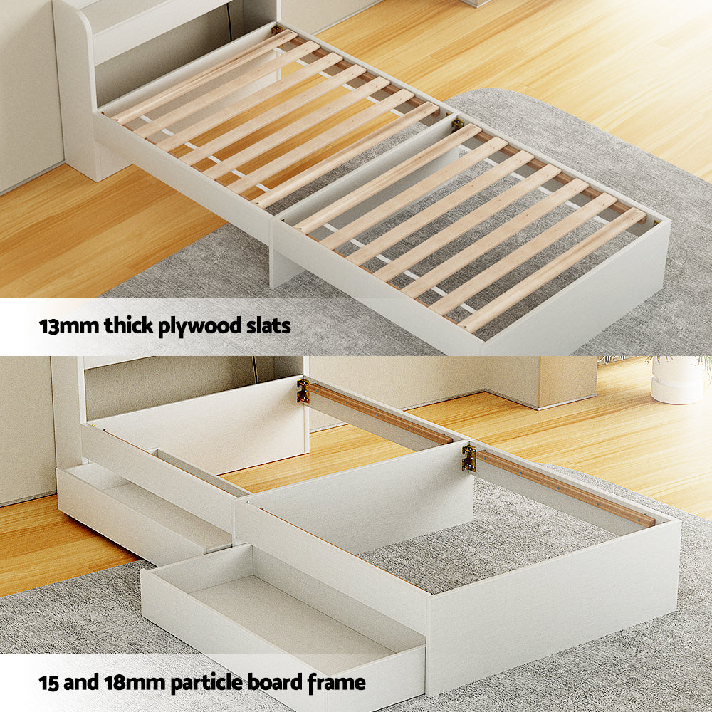 AURA Bed Frame inc. drawers - Single