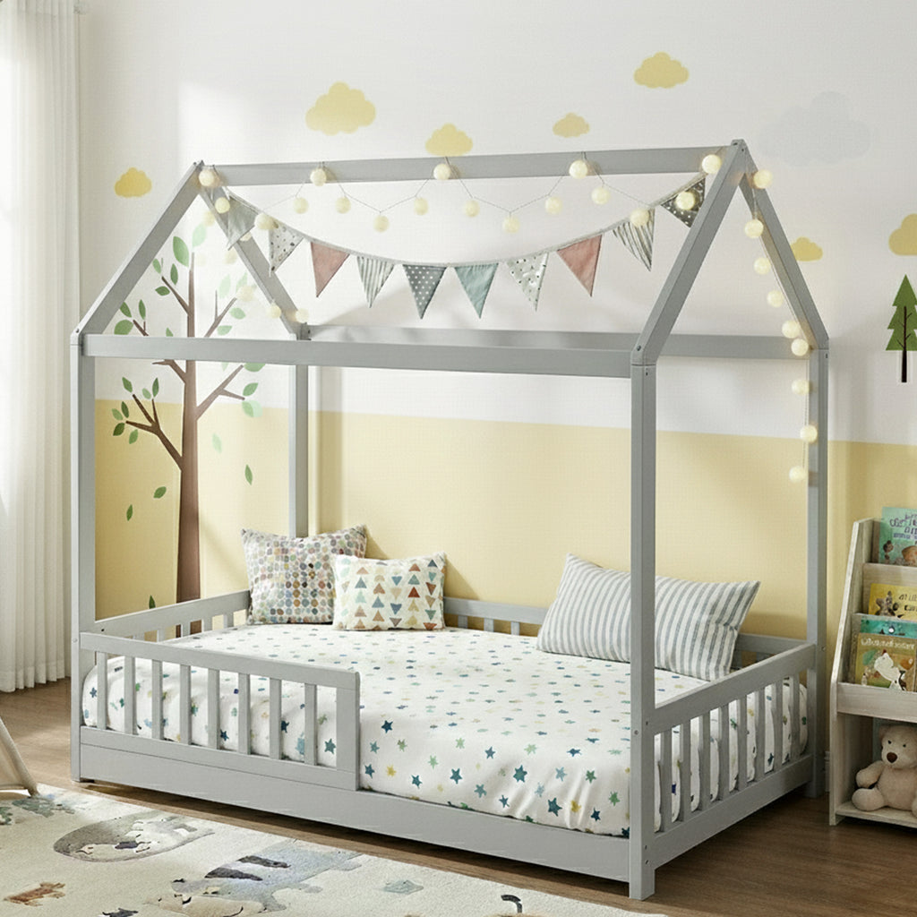ROCK Kids House Bed Frame - Grey