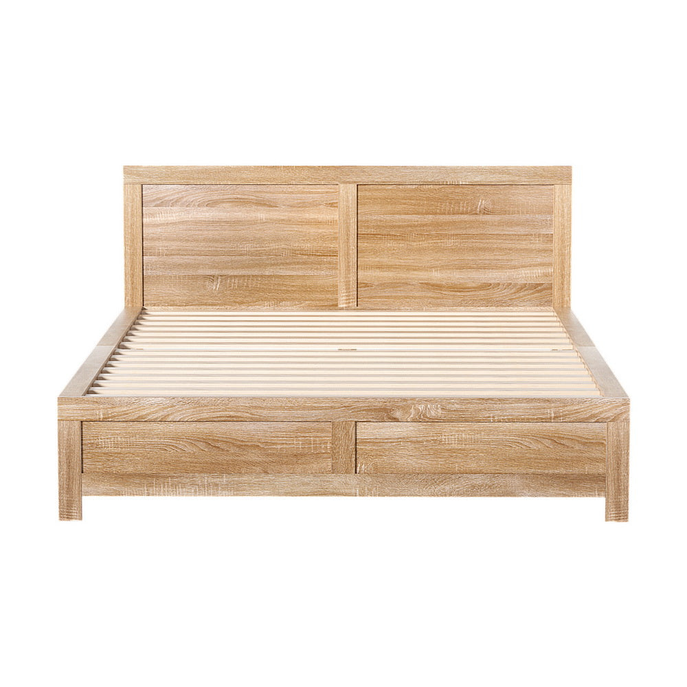 Artiss Acacia Wood Bed Frame - Queen