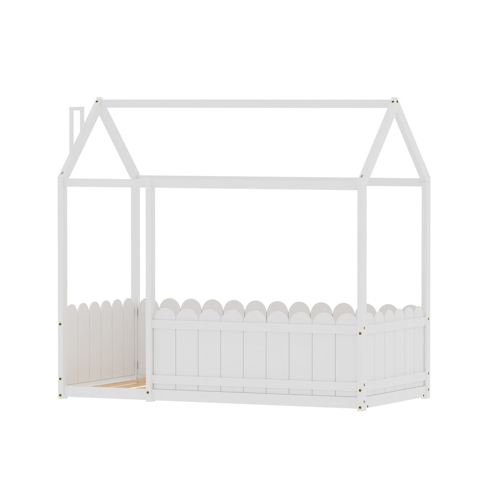KORI Kids House Bed Frame - White