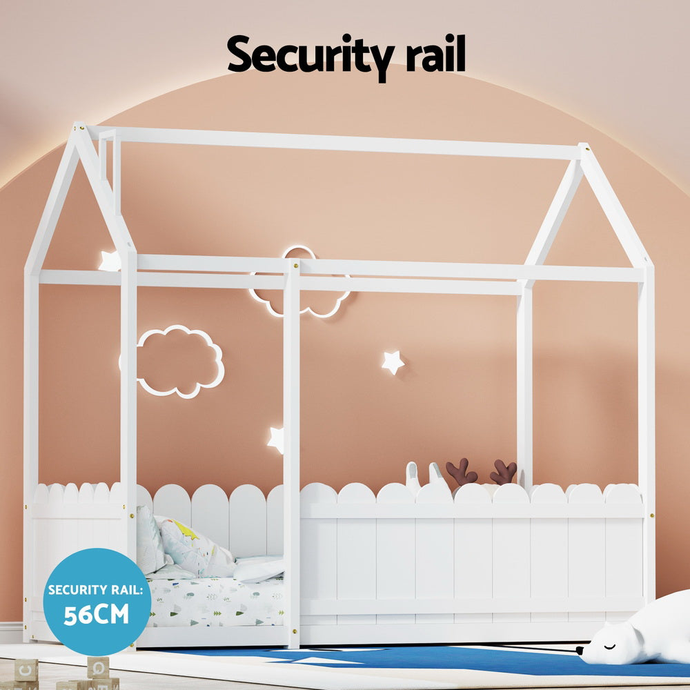 KORI Kids House Bed Frame - White