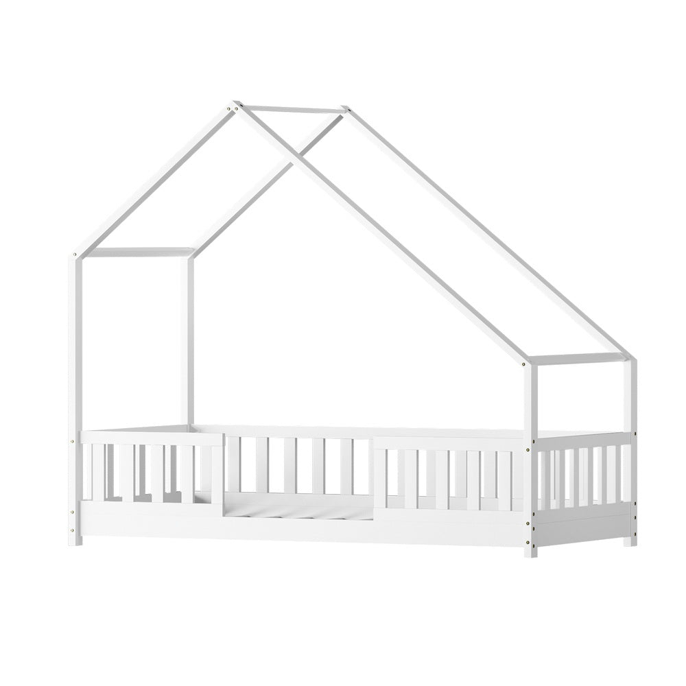 PAVO Kids House Bed Frame - White