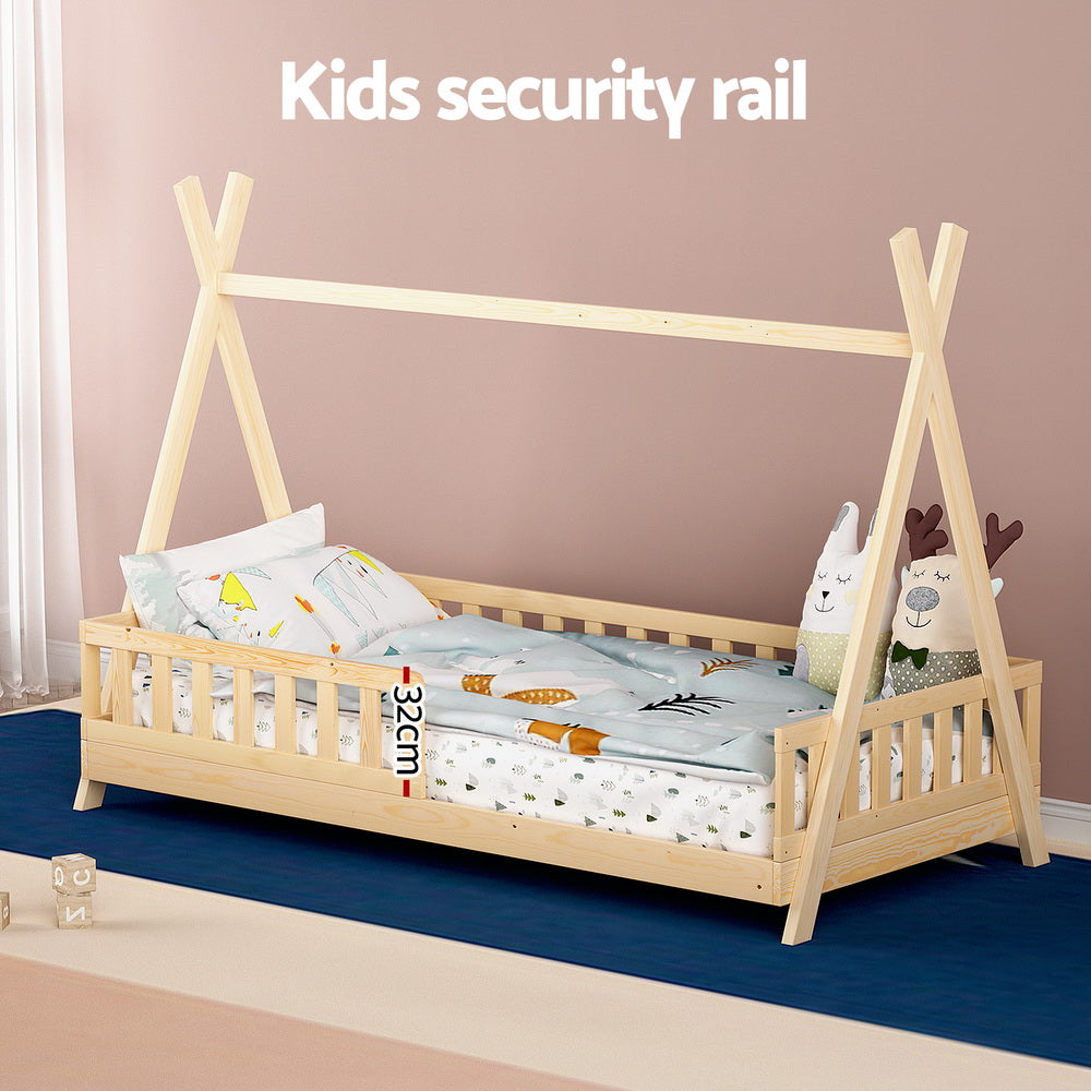PUAH Kids House Bed Frame - Oak