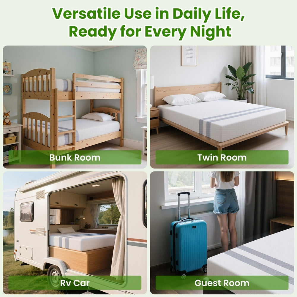 BedStory Double Memory Foam Mattress 25cm Cooling Gel Foam Mattress in a Box Medium Feel