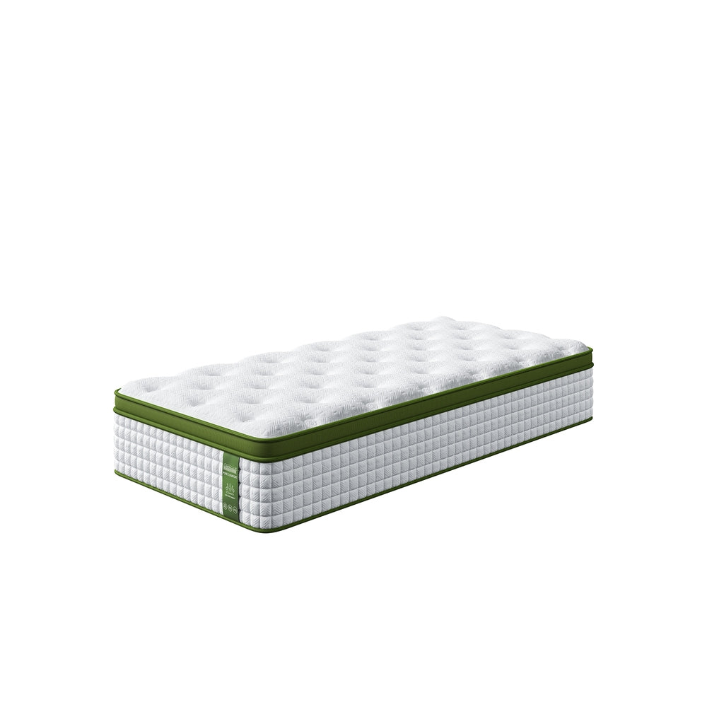 BedStory 34cm Single Latex Hybrid Mattress Medium Firm - 5 Zone Pocket Spring Bed for Pressure Relief Motion Isolation